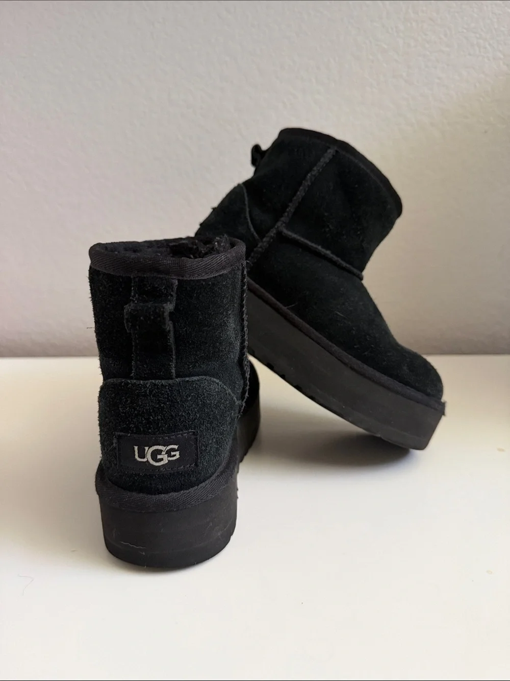 UGG Kids Black Mini Suede Boot